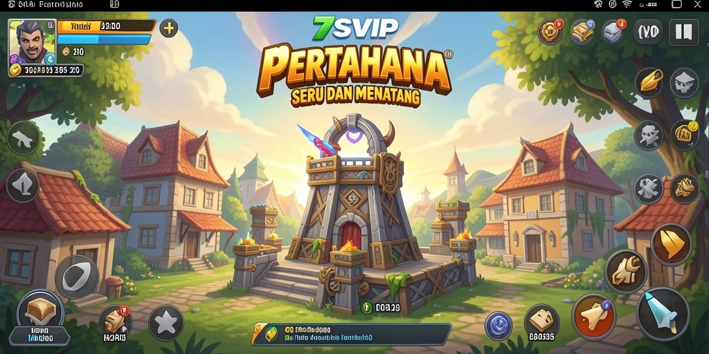 Tampilan gameplay yang seru dari 7SVIP di bidang Tower Defense.