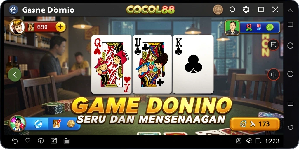Tampilan gameplay seru COCOL88 dalam permainan Domino