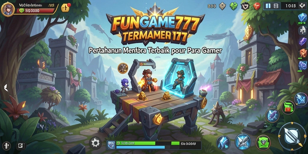 Tangkapan layar menarik dari gameplay FUNGAME777 Tower Defense.
