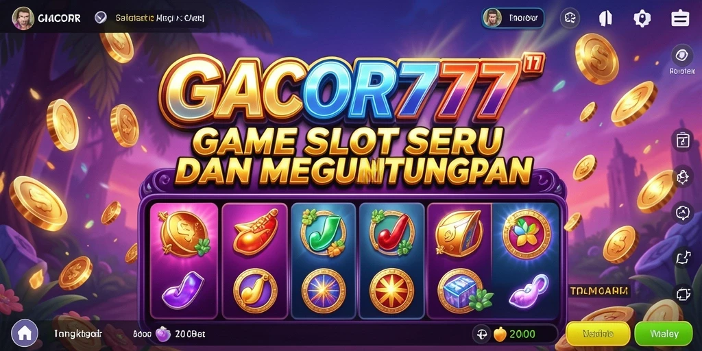 Tampilan gameplay menarik di GACOR777 dengan berbagai tema slot.