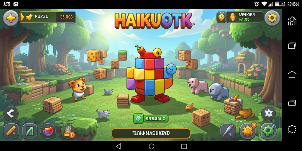Tampilan gameplay HAIKUOTK yang menarik dengan puzzle menantang.