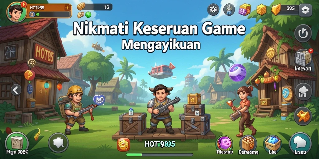 Tampilan gameplay seru dan menyenangkan dari HOT985.