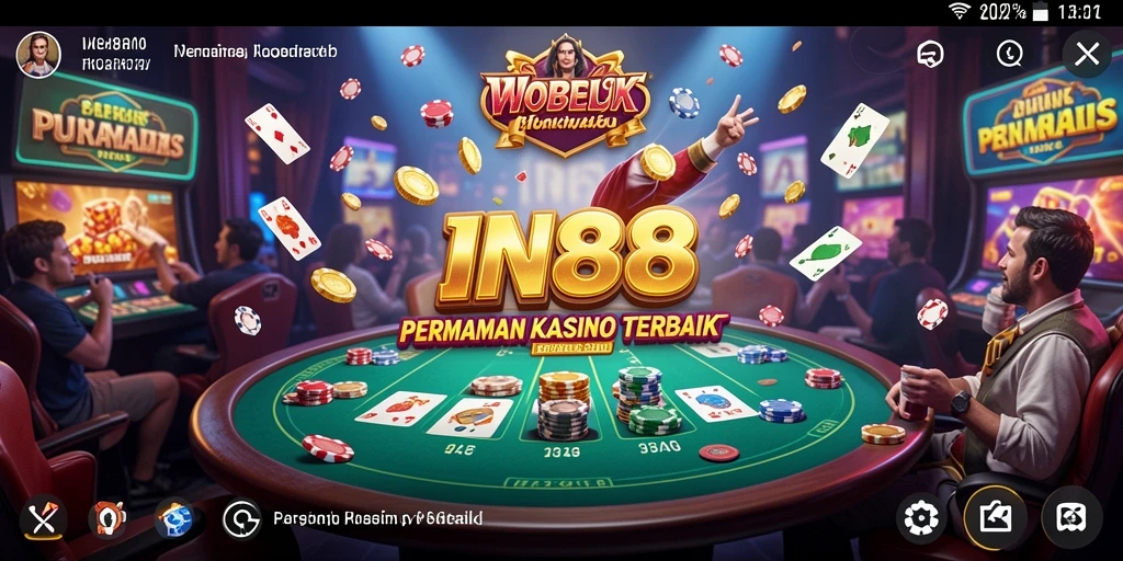 Screenshot IN88 menampilkan gameplay Kasino yang menarik dan interaktif.