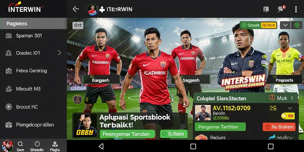 Tampilan gameplay INTERWIN saat memasang taruhan olahraga.