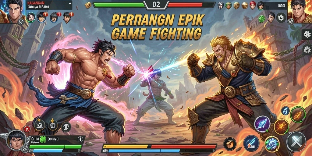 Tangkapan layar KAGANDAN menampilkan pertarungan seru yang penuh aksi.