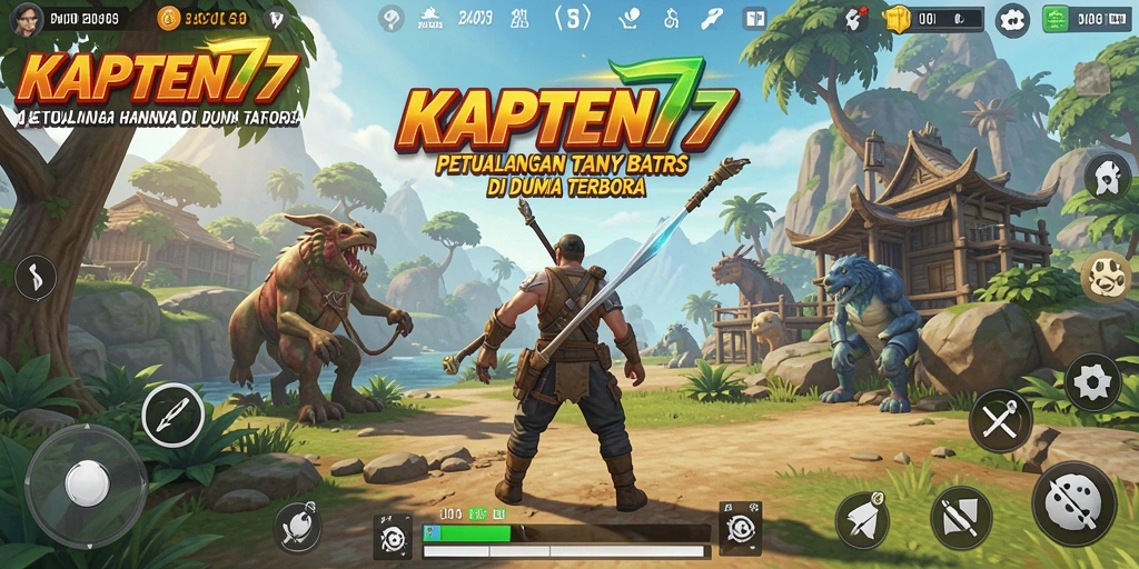 Tampilan gameplay KAPTEN77 yang menakjubkan dalam dunia terbuka.