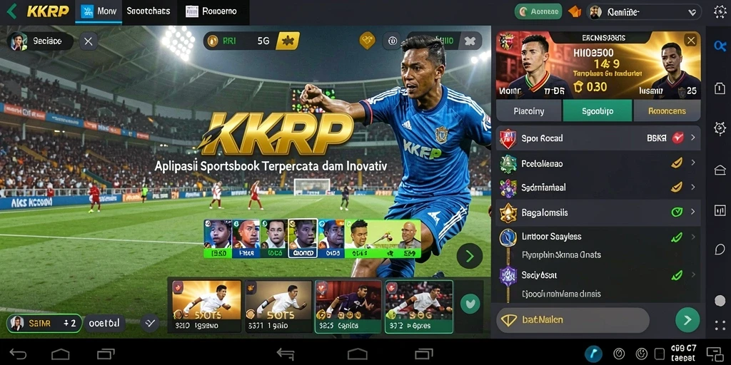 Screenshot KKRP menampilkan antarmuka taruhan olahraga yang menarik.