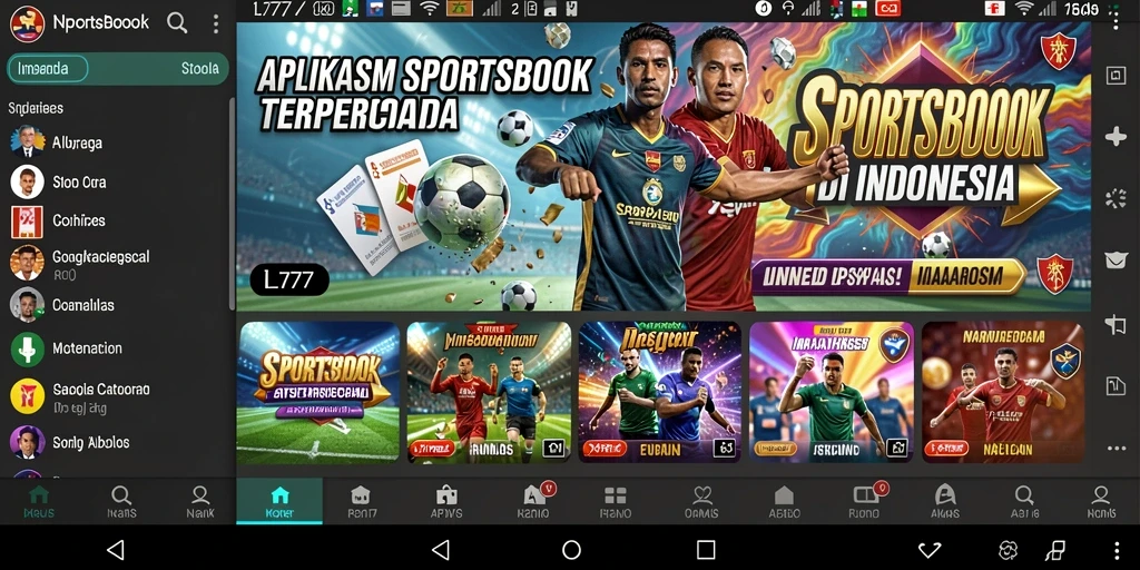Screenshot gameplay L777 menampilkan antarmuka taruhan olahraga yang dinamis.
