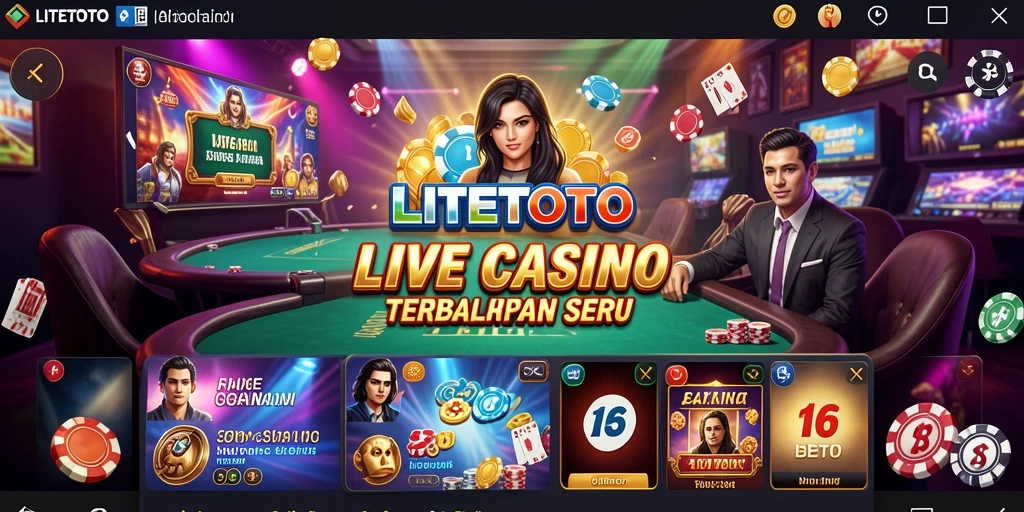 Tampilan gameplay seru di aplikasi LITETOTO Live Casino.
