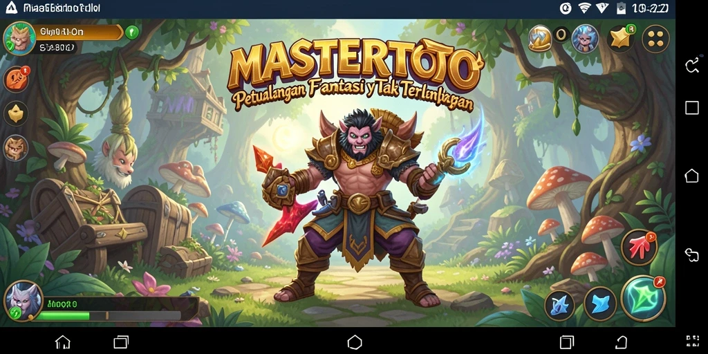 Screenshot MASTERTOTO menampilkan aksi seru dalam pertarungan RPG.