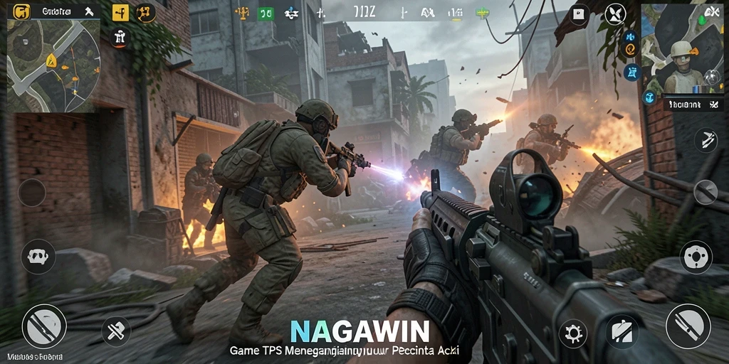 Screenshot menampilkan aksi seru dalam NAGAWIN dengan grafis tinggi.