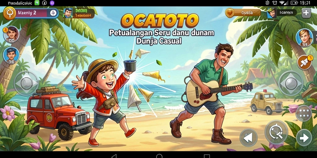 Tampilan gameplay OCATOTO yang menarik dan penuh warna.