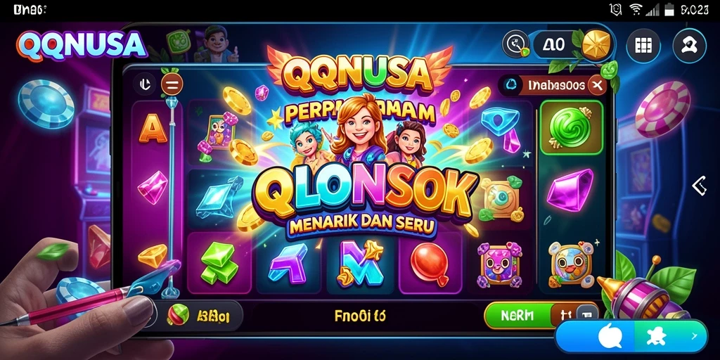 Screenshot gameplay QQNUSA menampilkan putaran Slot yang menarik.