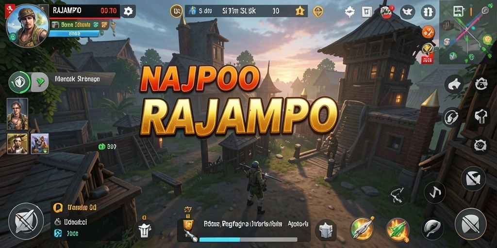 Tampilan seru gameplay RAJAMPO saat bertempur secara strategis.