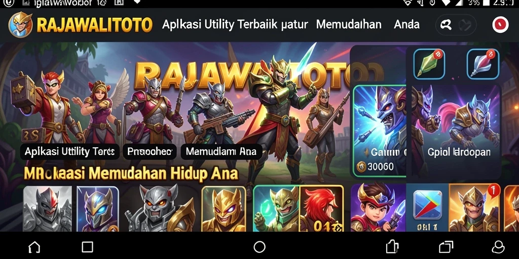Screenshot utama RAJAWALITOTO menampilkan antarmuka aplikasi yang bersih dan fungsional.
